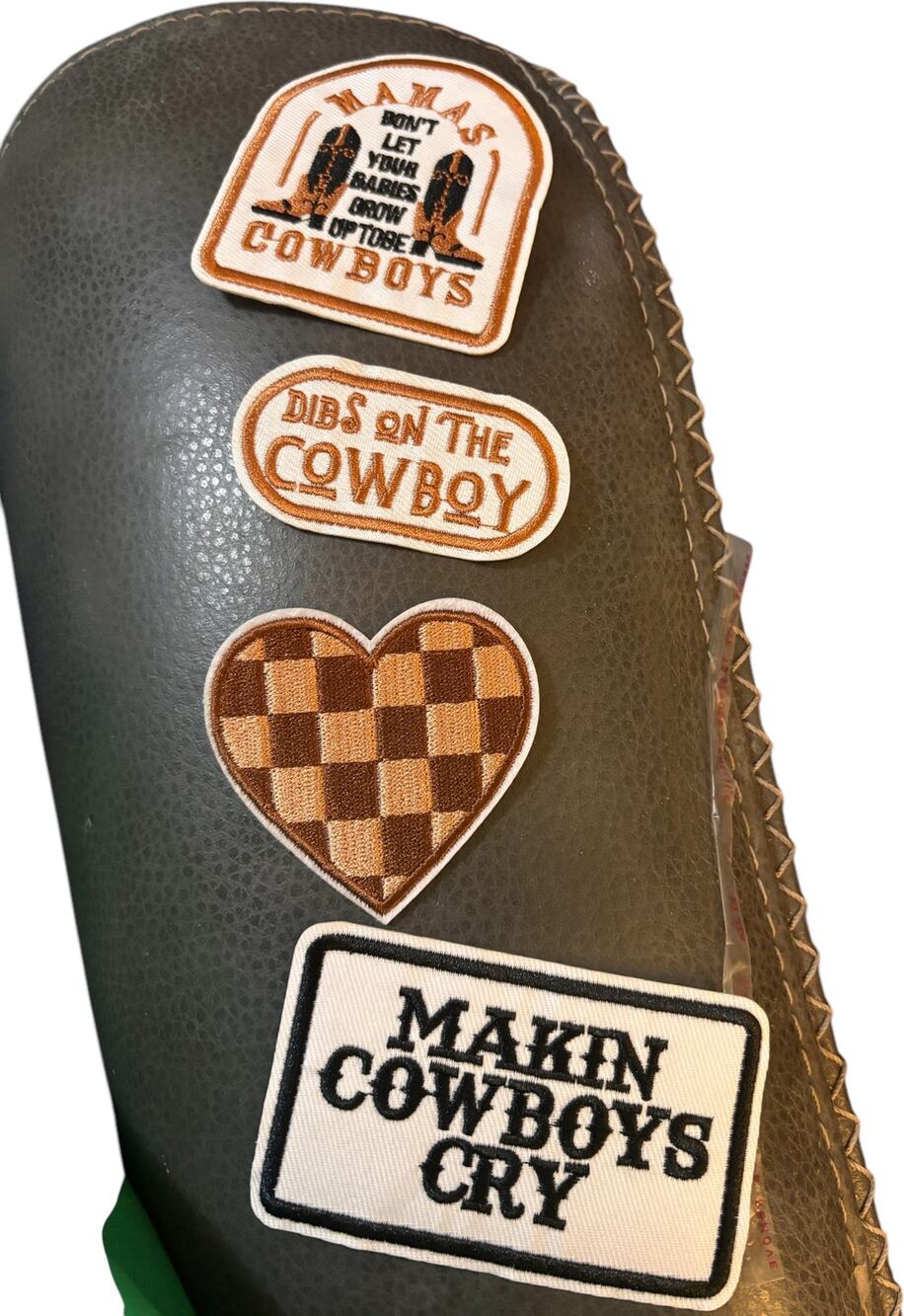 Cowboy Themed Iron On Patches, Lot of Four - Picture 1 of 1